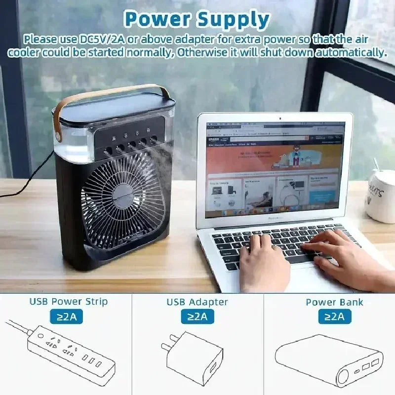 Portable Air Water mist Cooler