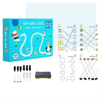 64 Pages Tracing Book For Kids Training Erasable Writing Materials