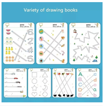 64 Pages Tracing Book For Kids Training Erasable Writing Materials