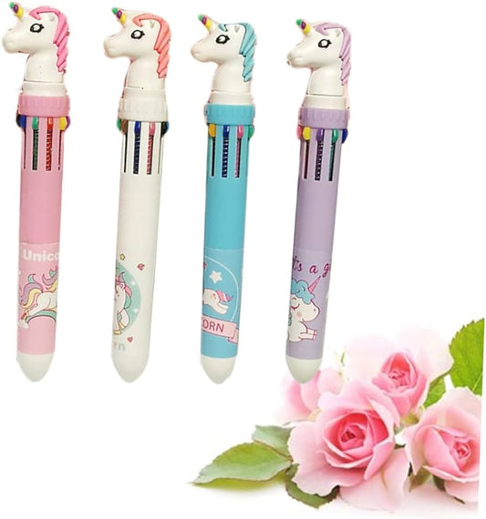 Unicorn Multicolor Ball Point 10 in 1 Cute Color Ball Point | Fancy Ball Point