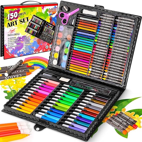 Colouring Kit | 150 Pieces Colour Box Set | Kids Colouring Kit | Multifunctional Colour Box