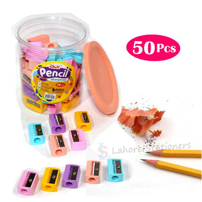 50 Pieces Pack Of Dux Colourfull Sharpeners | Best Quality Sharpeners