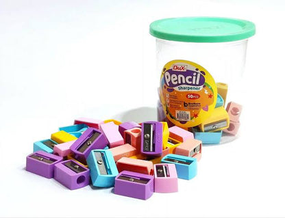 50 Pieces Pack Of Dux Colourfull Sharpeners | Best Quality Sharpeners