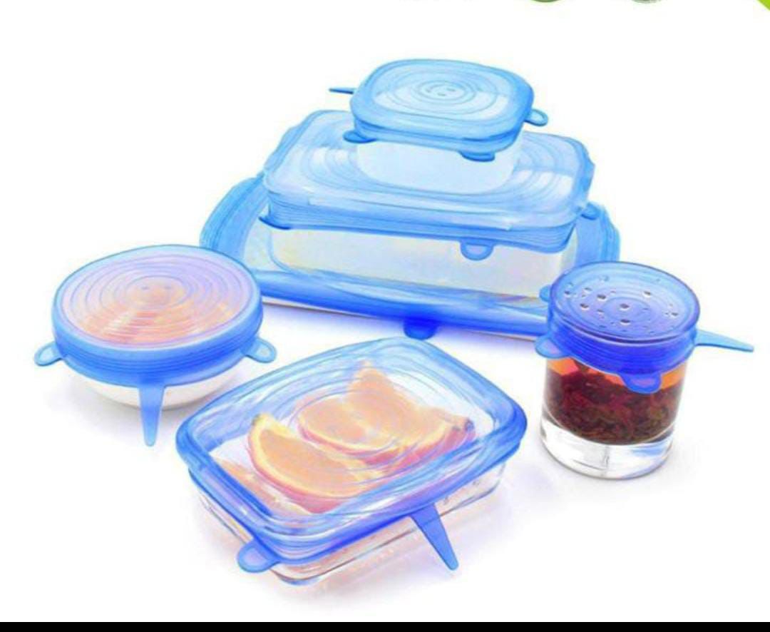 6 Pieces Reusable Food Packing Cover Set | Eco Friendly Silicone Food Storage Covers